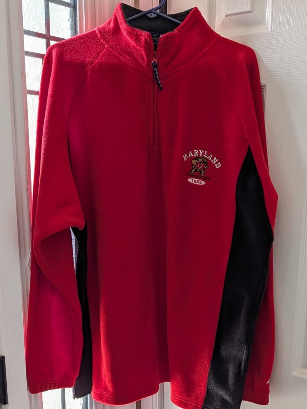Fear the Turtle - University of MD Embrodiered Terrapin Pullover-Fleece Jacket